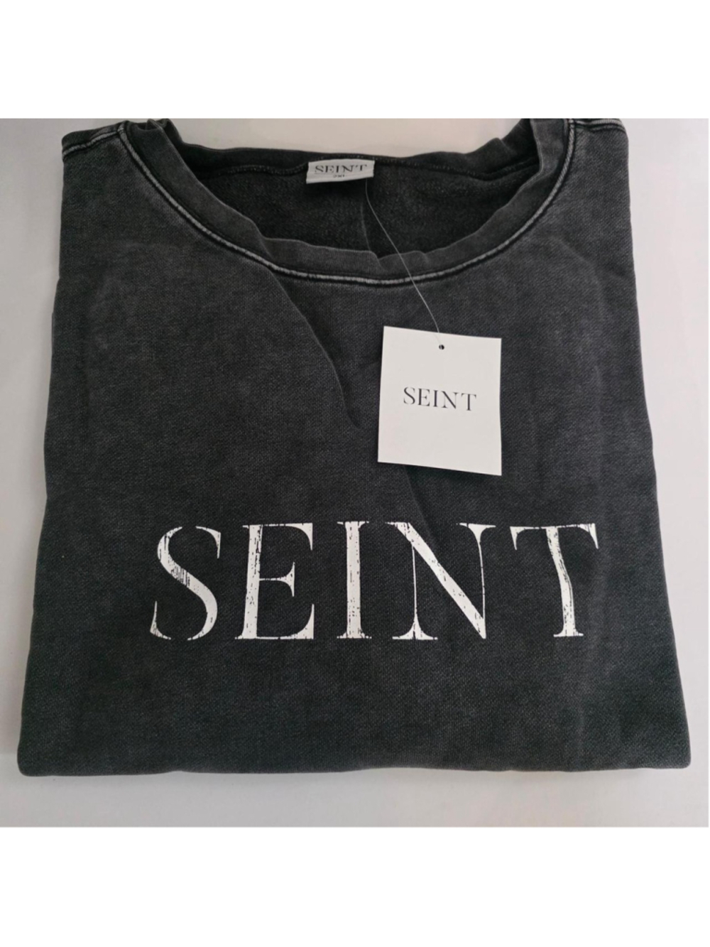Brand New with Tags (NWT) Seint Cropped Distressed Mineral Wash Crewneck Sweatsh
